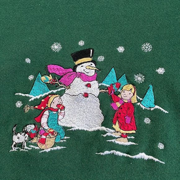 Vintage Peanut Butter and Jelly Snowman Holiday Christmas Sweatshirt - Picture 3 of 10